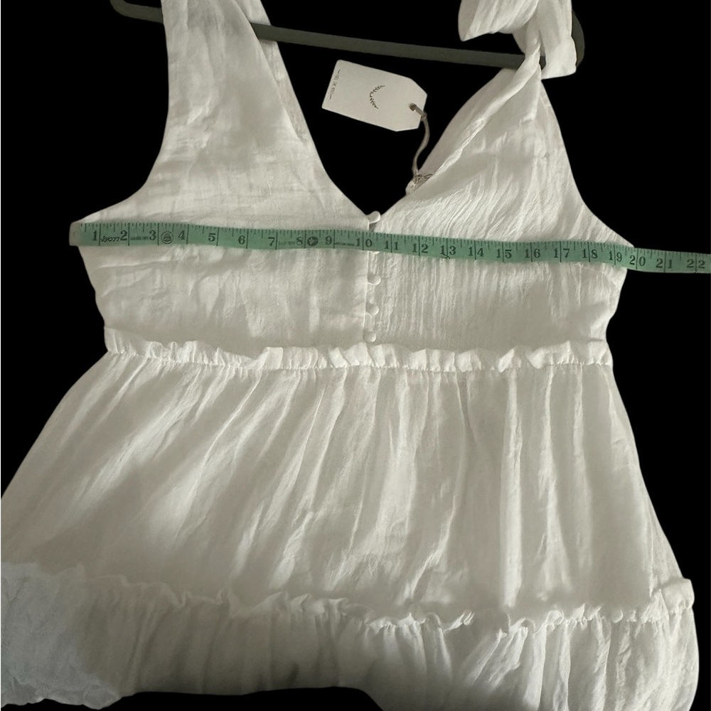 NWT Free the Roses White Tiered Ruffled Maxi Sundress - Picture 3 of 8